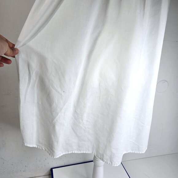 Vintage Women's Light Green Crochet Lace Ribbon Sleeveless Housedress Nightgown - Picture 6 of 6